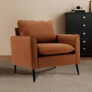 Bellemave TS Cat Paw Leather Upholstered Sofa 2PC Green Nordic Retro Light Luxury Living Room Balcony Bedroom Single Casual Sofa Chair Breathable Faux Leather Recliner