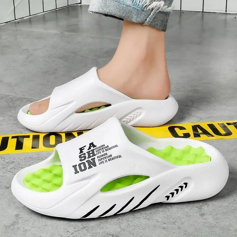 New Summer Man Massage Slippers 2025 Indoor Outdoor Sandals Beach Casual Shoes Soft Bottom Slippers Male Flip Flops Mens Sandals Boy Footwear Flipflop Tsinelas
