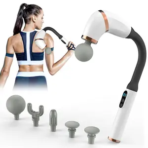 White Massage Gun, Portable Handheld Muscle Massager for Deep Tissue Relaxation at Home or Gym