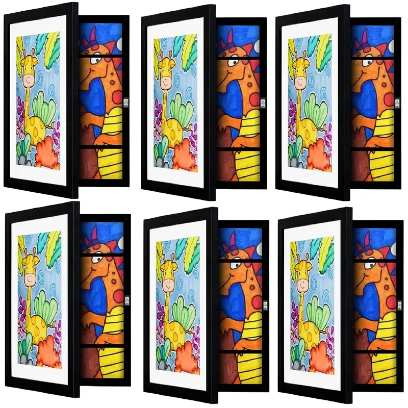 3/6 Pcs Kids Art Frames, 8.5x11 Front Opening Kids Artwork Frames Changeable, Black Artwork Display Storage Frame for Wall, Holds 100 Pcs, for 3D Picture, Crafts, Hanging Art, Portfolio Decor Photo digital photo frame digital picture frame picture frame