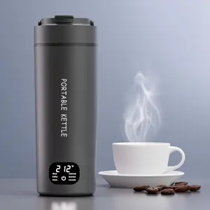 Dual  Portable Electric Kettle Travel Hot Water for ,Coffee, 6 Temperature Controls and LCD Display, 316 Stainless Steel and Large Capacity 450ml, Auto Shut Off&Boil Dry Protection