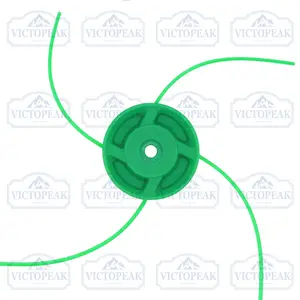 Universal Brush Cutter Head with Four Trimmer Lines for Brush Cutter General nylon grass cutter head, equipped with four cutting lines, suitable for gasoline-powered lawn mowers.Green nylon grass-cutting head