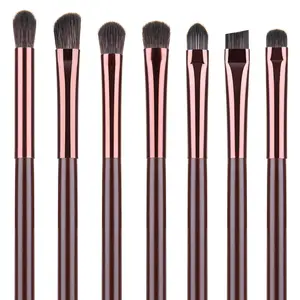 Eye Makeup Brushes Set, Premium 7Pcs Eyeshadow Brush, Professional Eye Brush for shadow lip Angled Eyeliner Eyebrows, Soft Hairs and Wood Handle.