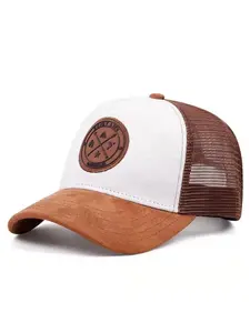 Unisex Street Style Baseball Cap with Random Pattern, Casual Trendy Colorblock Fitted Hat for Outdoor Sports, for Men & Women