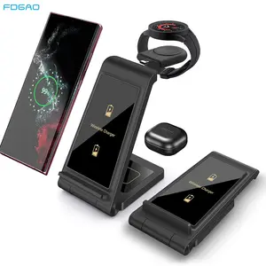 3 in 1 Wireless Charger Foldable Charging Station for Samsung Z Folding Flip 6 5 Galaxy S25 S24 S23 S22,Galaxy Watch 7 6 5 Pro 4 Active 2,Galaxy Buds summerwins