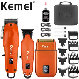 Smart LCD Display Hair Trimmer Set, T-Shape Clipper & Razor Combo, Cordless Beard Trimming, USB Fast Charging, Ideal Men's Grooming Tool, Hair Care Essentials, Cordless Clippers Set