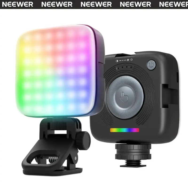 NEEWER Magnetic Video Light, Portable RGB/Bi-Color LED Camera Light with Magnetic Mount, Dimmable On-Camera Light for Vlog, Photography & Live Streaming, N96&RGB126 tiktokshopbacktoschool