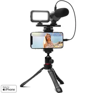 Movo - iVlogger | iPhone Vlogging Kit W/ Tripod, Mic, Light, More