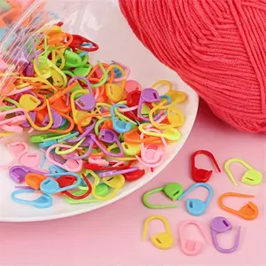 Colorful Crochet Locking Stitch Markers, 50pcs Mini Plastic Knitting Crochet Markers, DIY Knitting Supplies for Home Use Crafts, Crochet Items Handcraft