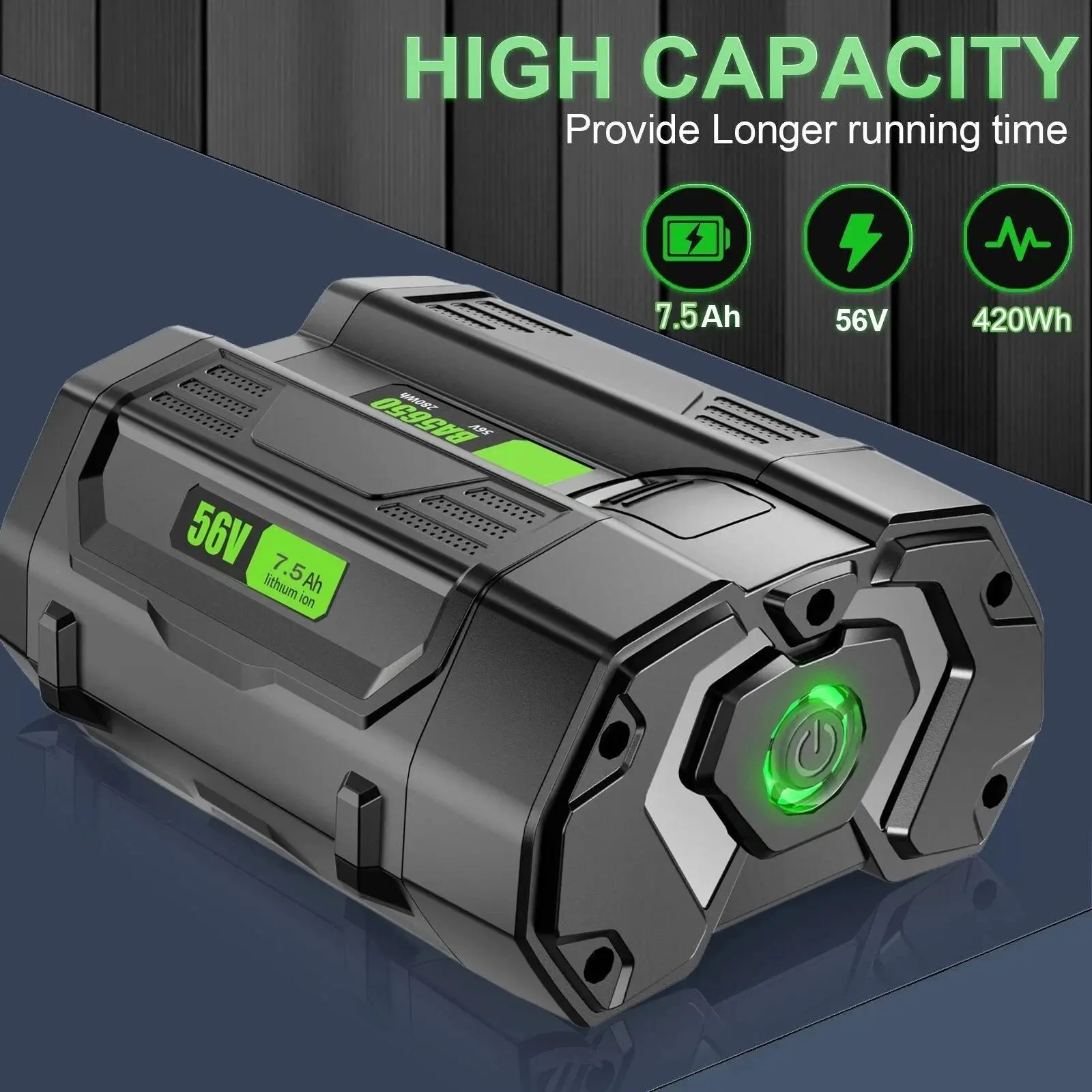 56V 7.5Ah Lithium For EGO Power+ battery BA4200T BA4200 BA1400 BA5600T BA2240 56V 7.5Ah Lithium For EGO Power+ battery BA4200T BA4200 BA1400 BA5600T BA2240