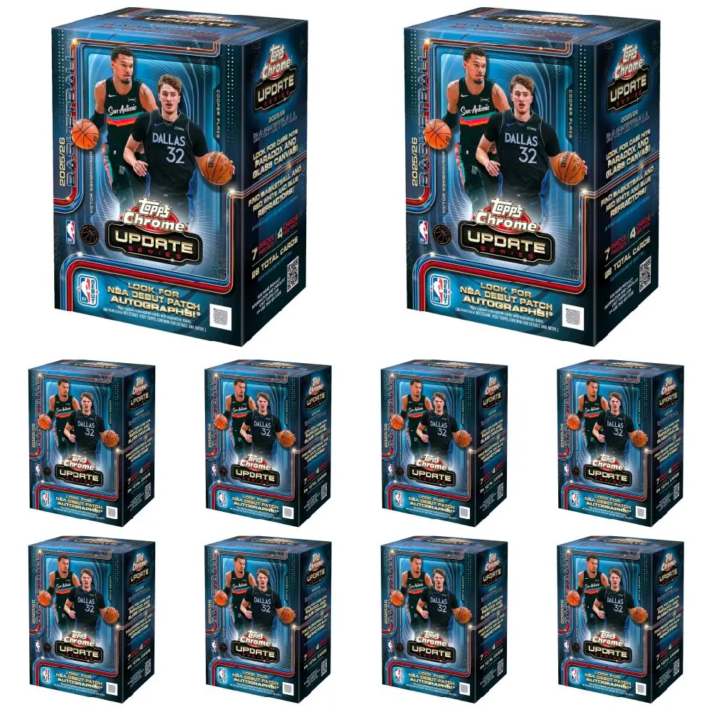 PYT Break - 10 Blaster Boxes of 2025-2026 Topps Chrome Update NBA Basketball