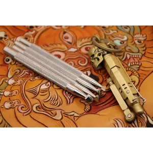 Leather Stamping Tool Beveling Undercut Beveler  304 Stainless Steel Carving DIY LeatherCrafts Tools (XS, 1 count)
