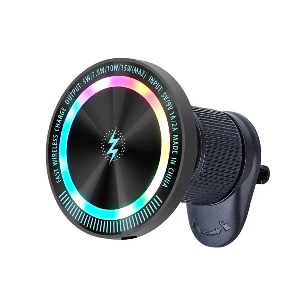 Magnetic car phone holder with wireless charging, Car gadgets, strong magnetic attraction to prevent falling, 360° rotation, fast charging