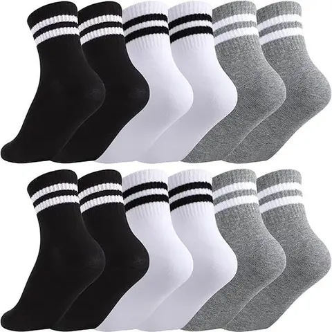 Unisex Cotton Athletic Socks (6/18/30/48 Pairs) - Adults' Sports Stockings, Deodorant Protection, Freshness-Locking, Sweat-Absorbent, Water-Draining, Breathable, All Seasons, Hand/Machine Washable, Ideal for Basketball Enthusiasts, Outdoor Sports