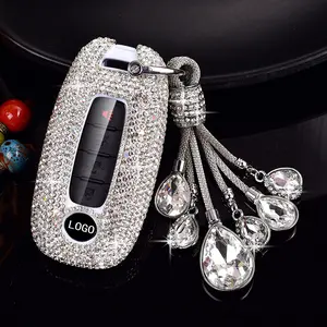 Fashion Luxury Women's Girls Bling Sparkling Rhinestone 2023-2025 for Nissan Rogue Key Fob Cover Pathfinder Keys Shells Case Cute Girly Accessories