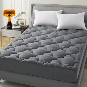 Mattress Topper  Size Pillow Top - Extra Thick Padded Mattress Pad & Protector, Breathable Fitted Deep Pocket 8-21, Ultra Soft & Supportive