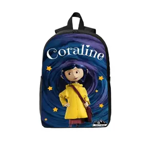 Tunnel Art Print 17-Inch Laptop Backpack: Crafted from durable polyester, featuring breathable shoulder straps, two-way zippers, and side pockets—perfect for students, travelers, and fans of the "Dark Fantasy" aesthetic.