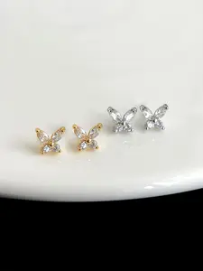 Butterfly Design Stud Earrings, Fashionable Earrings for Women & Girls, Trendy All-match & Exquisite Jewelry for Birthday Gift, Earring Stacking Set, Ear Studs, Lightweight Earring