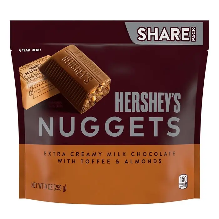 Hershey’s Extra Creamy Toffee-Almond Milk Chocolate Block - Gluten-Free Bite-Sized Chocolate, a Quick, Satisfying Treat for Sweet Treat Enthusiasts & Special Occasions