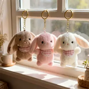 Bunny Keychain Plush Must Have Bag Charm Key Lime Pie Aesthetic Cute Daily Carry
