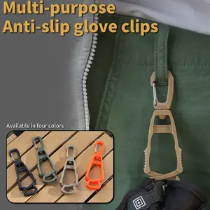 Outdoor Glove Clips Set of 5, Multi-Purpose Plastic Hooks, Portable Polyurethane Safety Gloves Clips, Work Glove Holders, Durable and Versatile