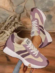 Women's new fashionable lace-up sneakers, autumn and winter outdoor walking shoes, versatile thick-soled platform comfortable casual shoes, suitable for daily leisure and commuting wear, must-have for gifting and back-to-school