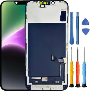 iPhone 14 Screen Replacement for iPhone 14 Screen Replacement with A2649 A2881 A2884 A2883 A2882 LCD Display Touch Digitizer Assembly with Tools Black 6.1 Inch Installation Smartphone