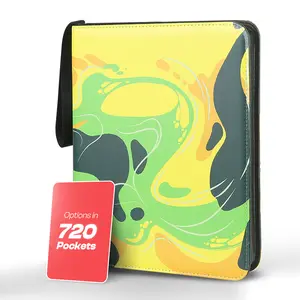 9 Pocket Trading Card Binder - Holds 720 Cards Collection, Stationeriex Top Loader Card Album with Zipper Closure, Gifts for Children and Teenagers