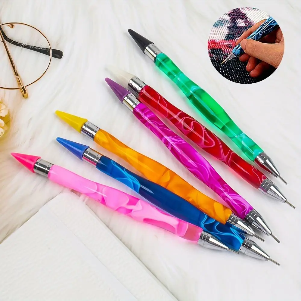Diamond Painting Dual-ended Wax Pen, Rhinestones Wax Tip Gradient Handle for Crystal Beads Manicure Art And DIY Decoration Tool, diamond painting accessories, diamond painting drill tool