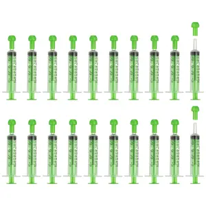 PETAXCELL Feeding Syringes with Cap, Plastic Syringes for Liquid Pet Feeding Measuring Tool No Needle 5ml, (Green, 20pcs), Intended for Dog / Cat / Rabbits / Small Animal / Scientific Lab