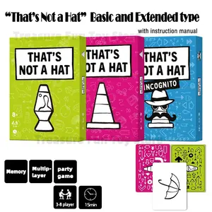 That’s Not a Hat Board Game Happy Party Game Set with Basic and Extended Card for  3-8 Players All Ages-Fun Bluffing & Memory