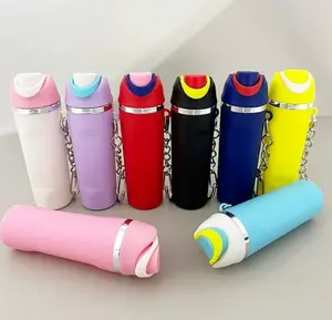 8pcs New Owlala same style fruit cup mini keychain and cartoon sticker backpack pendant can hold lipstick accessories