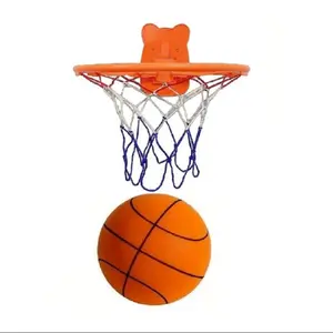 Quiet Indoor Basketball Set, Noise-Free Rebound Ball & Hoop, Noiseless Rebound Ball and Hoop for Silent Indoor Play