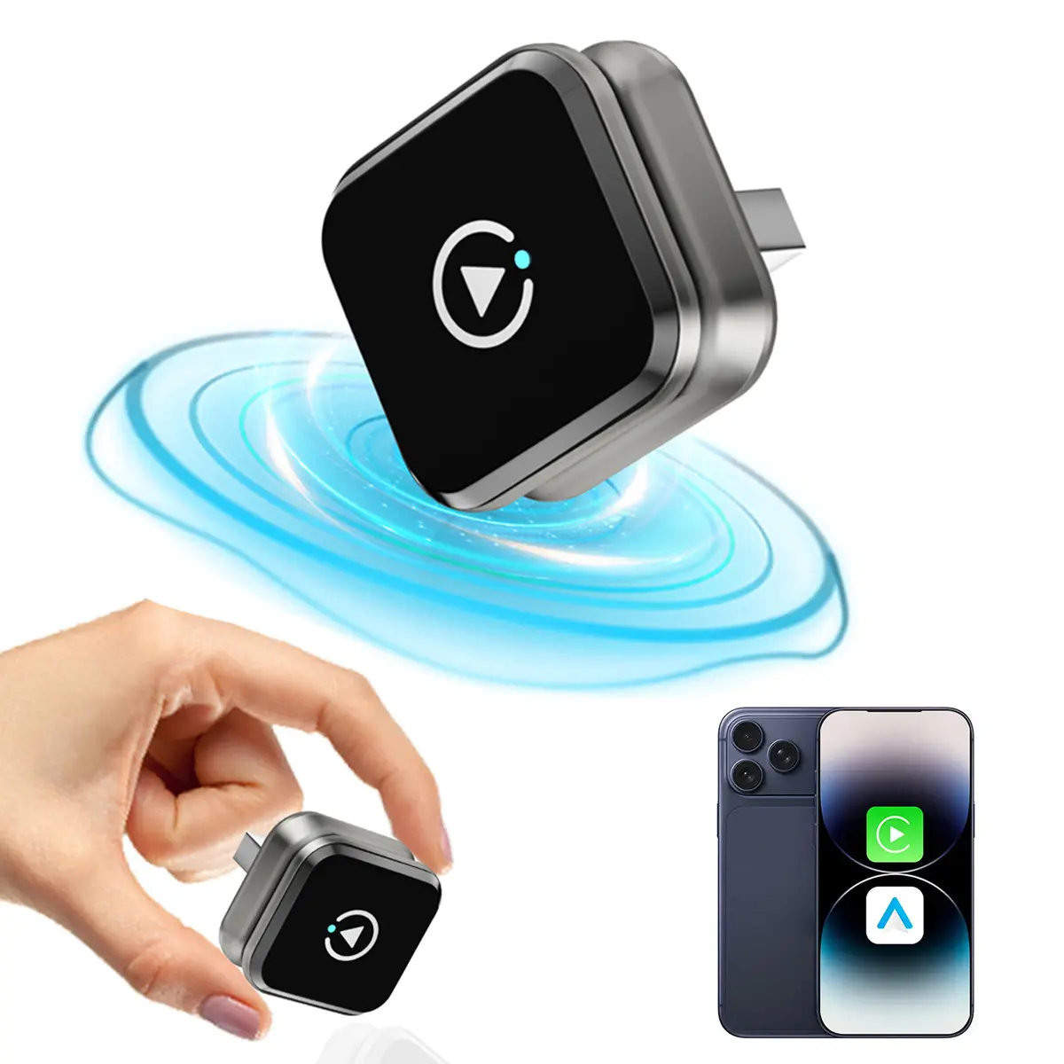 [Summervibes] 2026 Latest Model 2 in 1 Wireless CarPlay and Android Auto Adapter, Easy Setup Plug and Play, For iPhone & Android, Stable Connection & No Latency, Supports 1000+ Cars