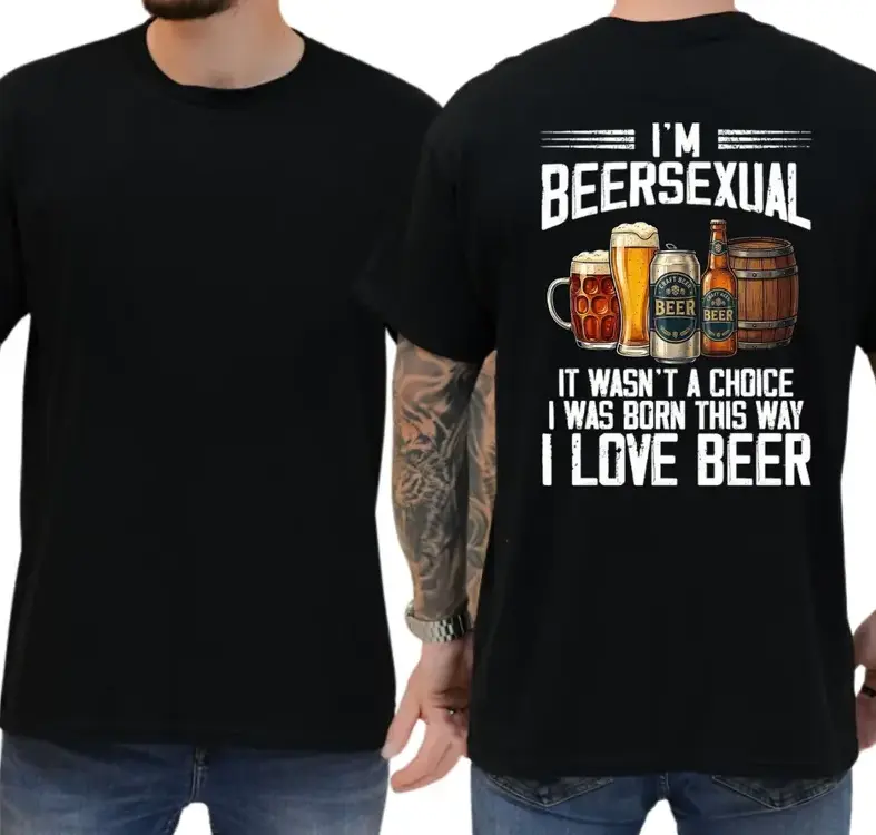 I'm Beersexual T-shirt, Funny Shirts, Humour Tee, Unisex Graphic Tees, Casual Wear, Comfy Cotton, Gift For Beer Lovers