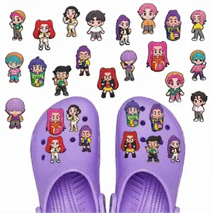 New Style Slipper Decorative Buckles — "Demon Huntress" Girl Group PVC Soft Rubber Patches — K-Pop Garden Shoe Charms & Clips