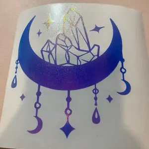 Diamond moon car decal