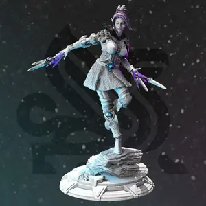 Soulknife Half-Elf Rogue Calanar 3D-Printed Miniature - DM Stash Home Decor Statue, 3d-printed miniatures Character Minifigure, Character Minifigure Miniatures