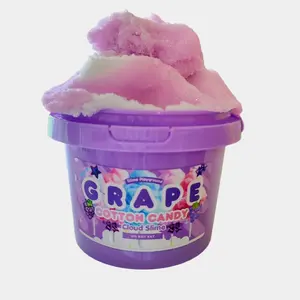 Grape Cotton Candy Cloud Fluff Slime - 10 oz Bucket - Non-Sticky - Sensory - Made in USA