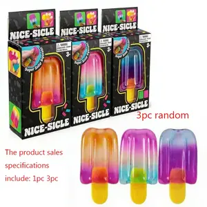 Soft Ice Pop Fidget Toy, Ultra-Dense Soft Stress Ball Blind Box, Perfect for Kids & Adults, Anxiety Relief Sensory Toy