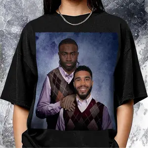 Jayson Tatum Jaylen Brown Basketball Vintage 90s Tee, Boston Step Bros Basketball 90s Funny Shirt