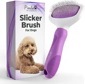 Pet Slicker Brush - For Dogs, Cats, Rabbits - Matted/Loose Fur, Knots - Suitable for Doodle/Goldendoodle Grooming and Shredding Short/Long Hair