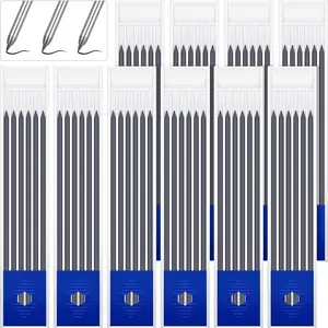 60 Pieces 2.8mm Solid Carpenter Pencil Set for Woodworking - Graphite Marker Refills for Writing, Drawing, and Drafting