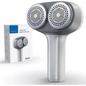 Fabric Shaver, Electric Lint Remover, Rechargeable Lint Shaver, Sweater Shavers to Remove Pilling, Large Fuzz Remover for Clothes Couch Furniture (Greyish White)