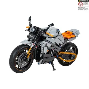 Advanced Building Set for Adults, 1 Box Iconic Classic Motorcycle Model for Build, Assembly and Display Makes A Great Gift for Fans Of Yamaha Vehicles Or Motorcycle Collectibles, Gift, Building Challenge