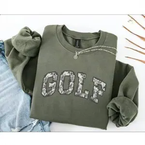 Golf Sweatshirt, Golfing Lover Gift, Floral Golfing Crewneck, Coquette Golf Gifts for Women, Cute Golfer Apparel, Golf Coach Gift