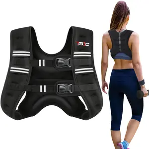 Weighted Vest for Women Men 6lb-30lb Optional, Reflective Stripe Fitness Vest for Walking Strength Training Workout Running Jogging