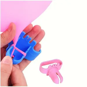 2/4/6-Pack Easy Tie Balloon Tool - Latex and Plastic Balloon Quick Tyer, Multiple Colors, Perfect for Weddings, Birthdays, Parties - No Po