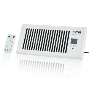 fathersdaygift VEVOR Register Booster Fan, Quiet Vent Booster Fan Fits 4x 10 Register Holes, with Remote Control and Thermostat Control, Adjustable Speed for Heating Cooling Smart Vent, White