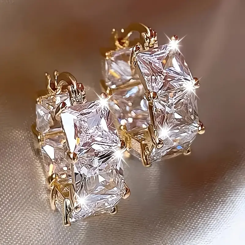 Teenager's Elegant Golden Water Droplet Design Alloy Earrings - Plastic Synthetic Gemstone Retro Style Jewelry, Suitable for Year-Round Wear & 1-2 Special Occasions (Wedding/Engagement/Anniversary) Gifts, Synthetic/Simulated Coloured Gemstone